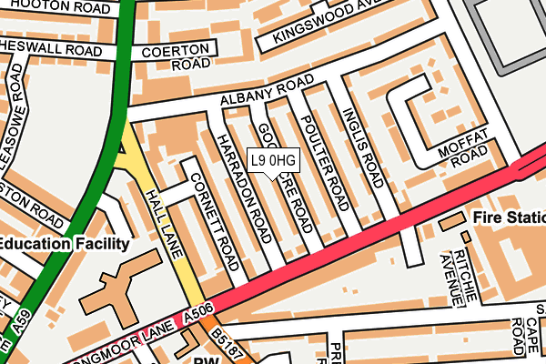 L9 0HG map - OS OpenMap – Local (Ordnance Survey)