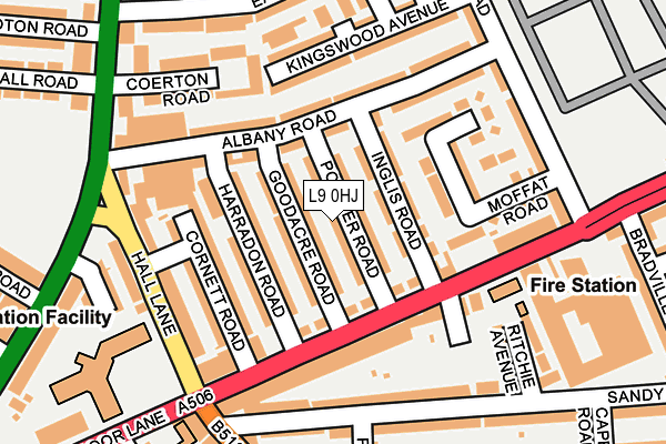 L9 0HJ map - OS OpenMap – Local (Ordnance Survey)