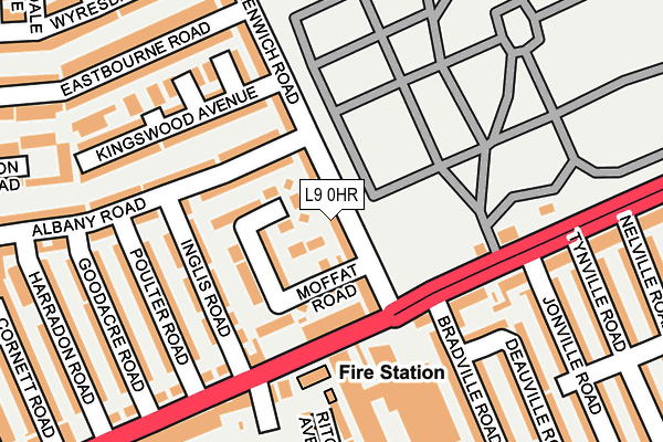 L9 0HR map - OS OpenMap – Local (Ordnance Survey)