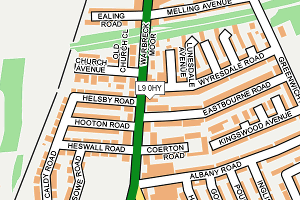 L9 0HY map - OS OpenMap – Local (Ordnance Survey)