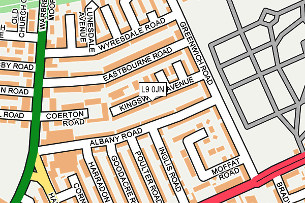 L9 0JN map - OS OpenMap – Local (Ordnance Survey)