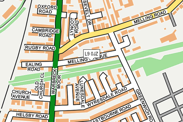 L9 0JZ map - OS OpenMap – Local (Ordnance Survey)