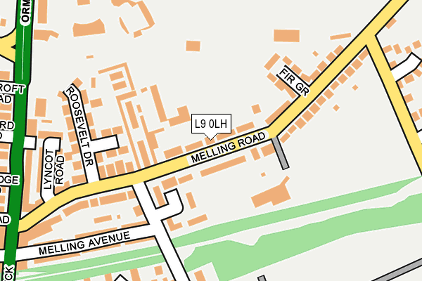 L9 0LH map - OS OpenMap – Local (Ordnance Survey)