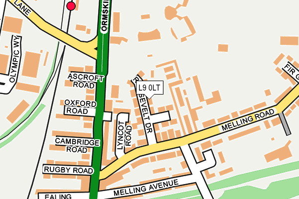 L9 0LT map - OS OpenMap – Local (Ordnance Survey)