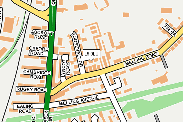 L9 0LU map - OS OpenMap – Local (Ordnance Survey)