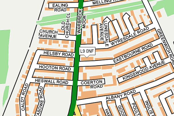 L9 0NF map - OS OpenMap – Local (Ordnance Survey)