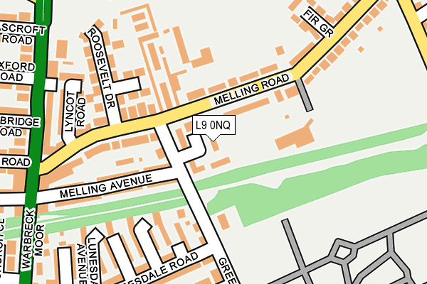 L9 0NQ map - OS OpenMap – Local (Ordnance Survey)