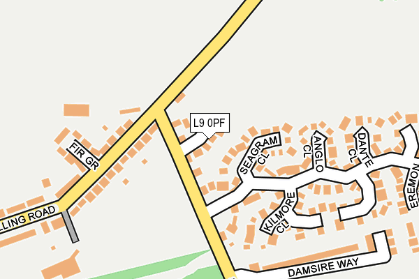 L9 0PF map - OS OpenMap – Local (Ordnance Survey)