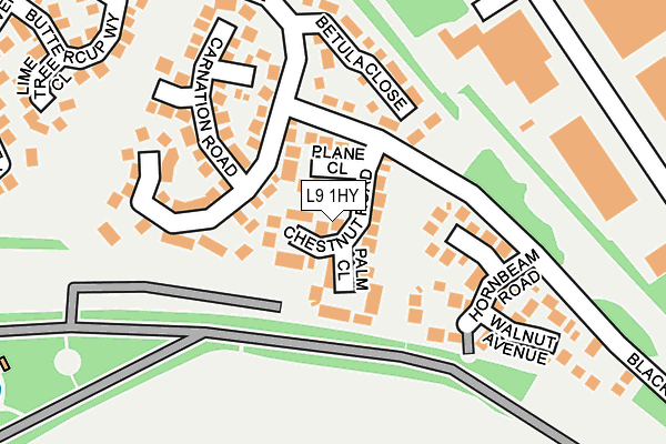 L9 1HY map - OS OpenMap – Local (Ordnance Survey)