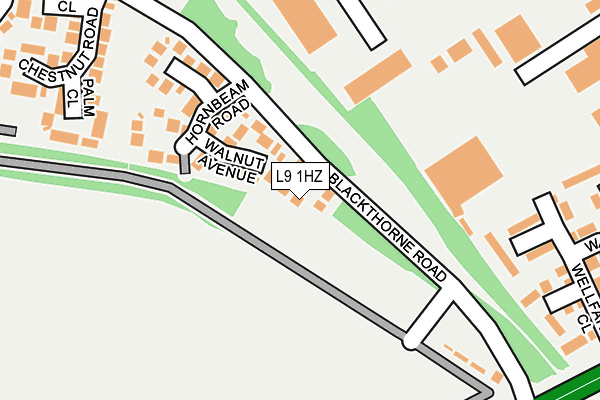 L9 1HZ map - OS OpenMap – Local (Ordnance Survey)