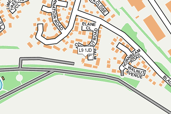 L9 1JD map - OS OpenMap – Local (Ordnance Survey)