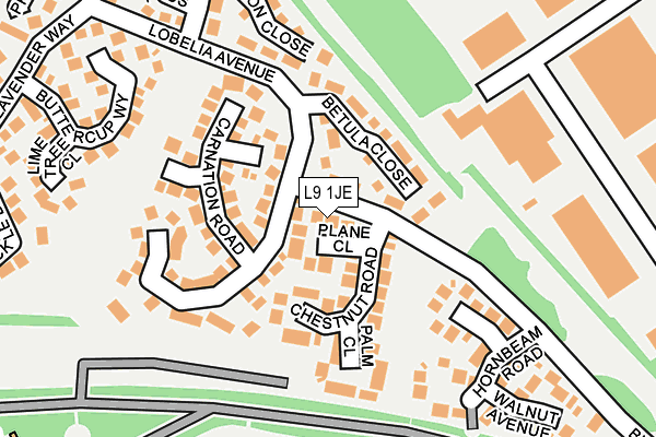 L9 1JE map - OS OpenMap – Local (Ordnance Survey)
