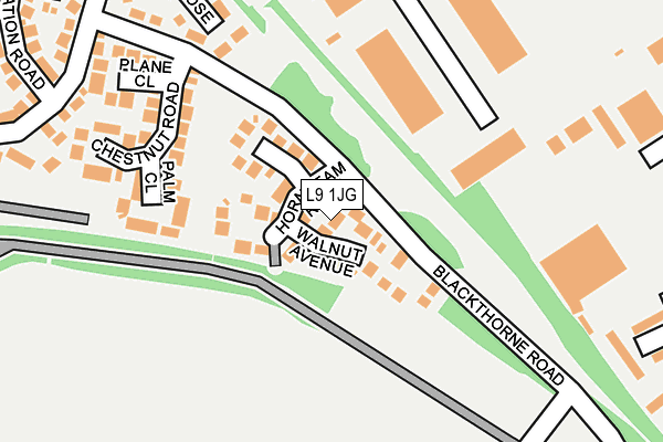 L9 1JG map - OS OpenMap – Local (Ordnance Survey)