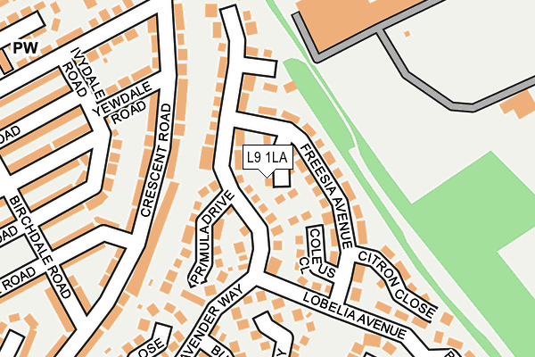 L9 1LA map - OS OpenMap – Local (Ordnance Survey)