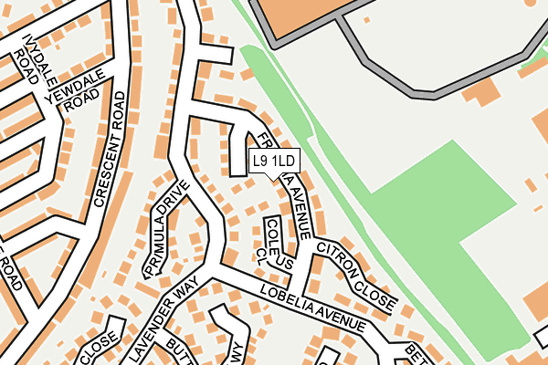 L9 1LD map - OS OpenMap – Local (Ordnance Survey)