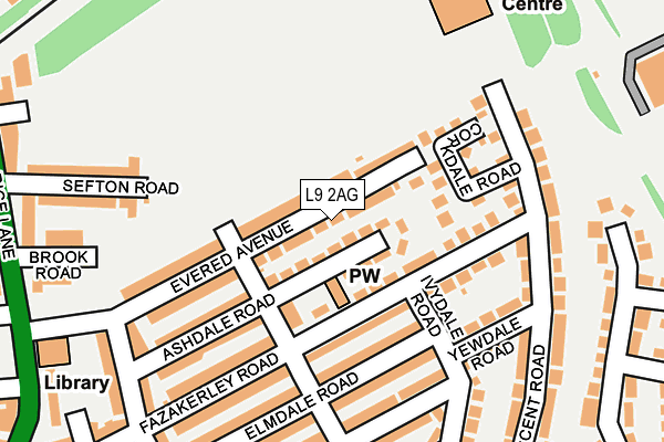 L9 2AG map - OS OpenMap – Local (Ordnance Survey)