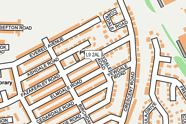 L9 2AL map - OS OpenMap – Local (Ordnance Survey)