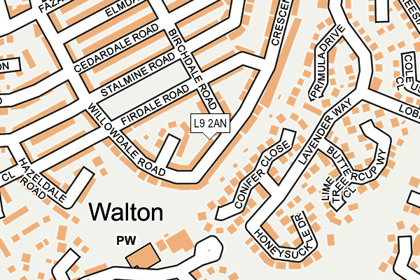 L9 2AN map - OS OpenMap – Local (Ordnance Survey)