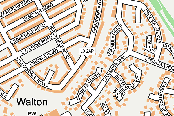 L9 2AP map - OS OpenMap – Local (Ordnance Survey)