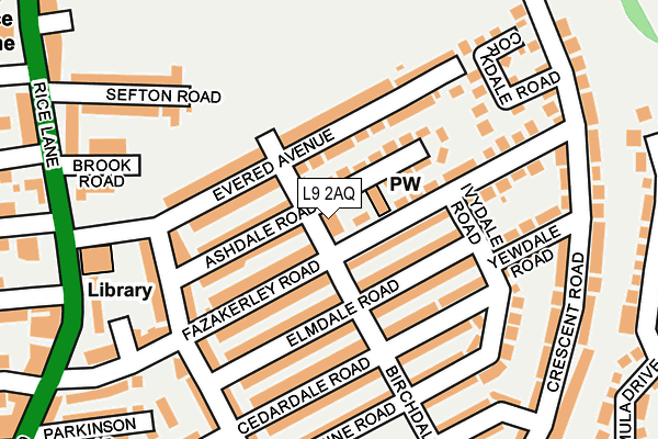 L9 2AQ map - OS OpenMap – Local (Ordnance Survey)