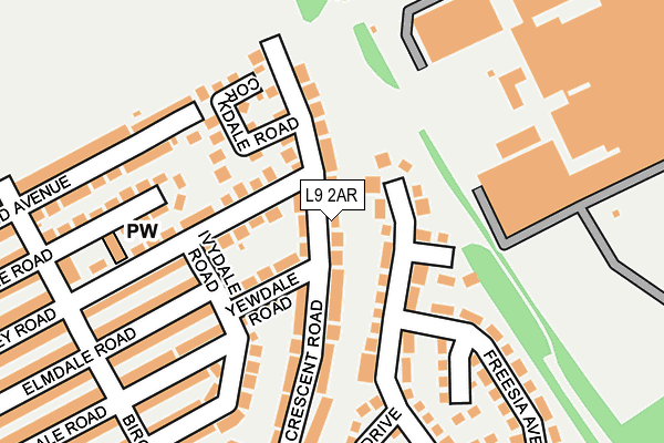 L9 2AR map - OS OpenMap – Local (Ordnance Survey)