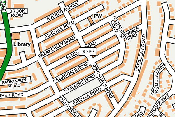 L9 2BG map - OS OpenMap – Local (Ordnance Survey)
