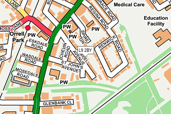 L9 2BY map - OS OpenMap – Local (Ordnance Survey)