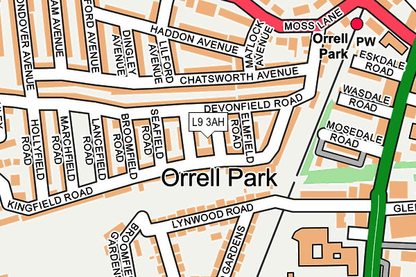 L9 3AH map - OS OpenMap – Local (Ordnance Survey)