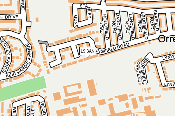L9 3AN map - OS OpenMap – Local (Ordnance Survey)