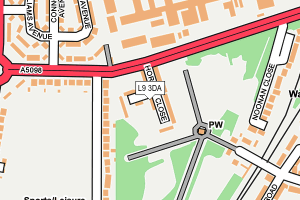 L9 3DA map - OS OpenMap – Local (Ordnance Survey)