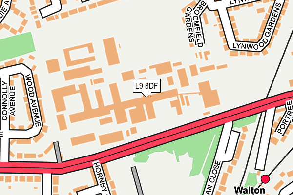 L9 3DF map - OS OpenMap – Local (Ordnance Survey)