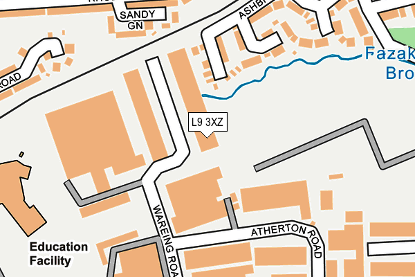 L9 3XZ map - OS OpenMap – Local (Ordnance Survey)