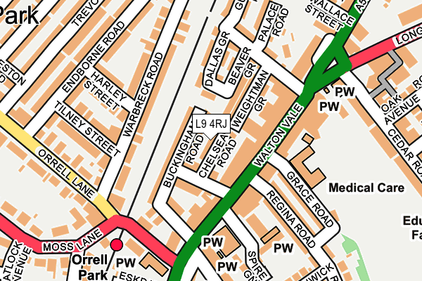 L9 4RJ map - OS OpenMap – Local (Ordnance Survey)