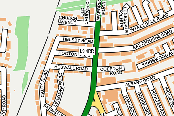 L9 4RR map - OS OpenMap – Local (Ordnance Survey)