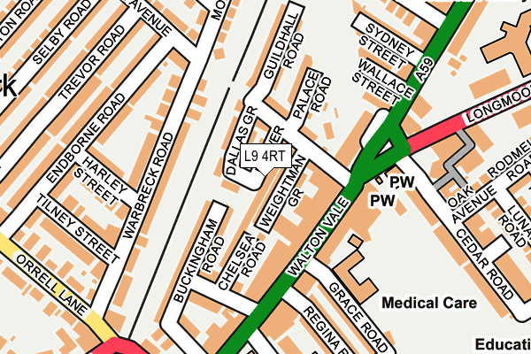 L9 4RT map - OS OpenMap – Local (Ordnance Survey)