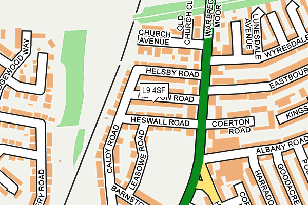 L9 4SF map - OS OpenMap – Local (Ordnance Survey)