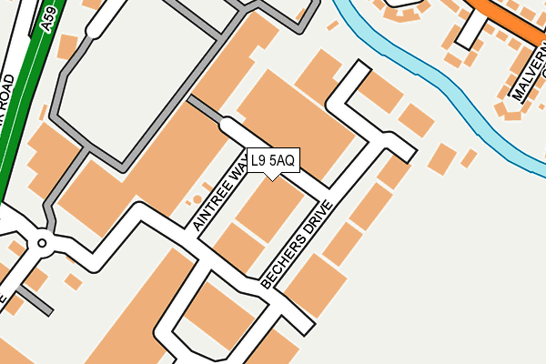 L9 5AQ map - OS OpenMap – Local (Ordnance Survey)