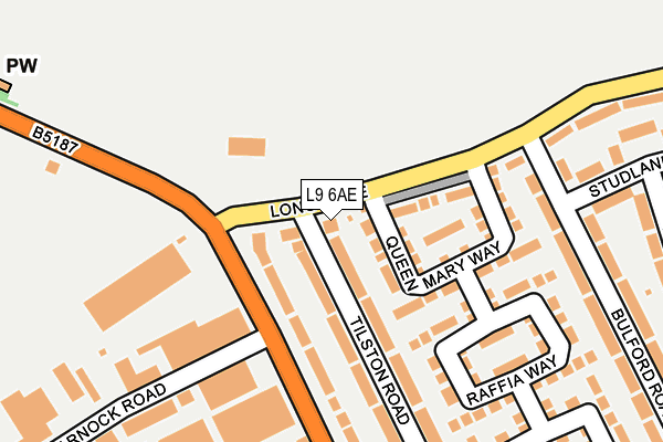 L9 6AE map - OS OpenMap – Local (Ordnance Survey)