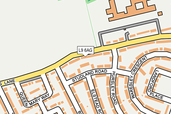 L9 6AG map - OS OpenMap – Local (Ordnance Survey)