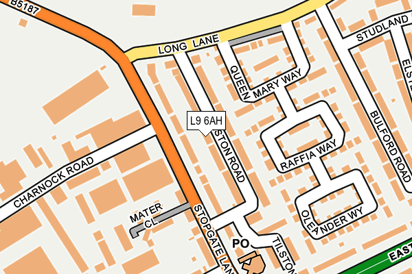 L9 6AH map - OS OpenMap – Local (Ordnance Survey)