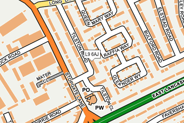 L9 6AJ map - OS OpenMap – Local (Ordnance Survey)