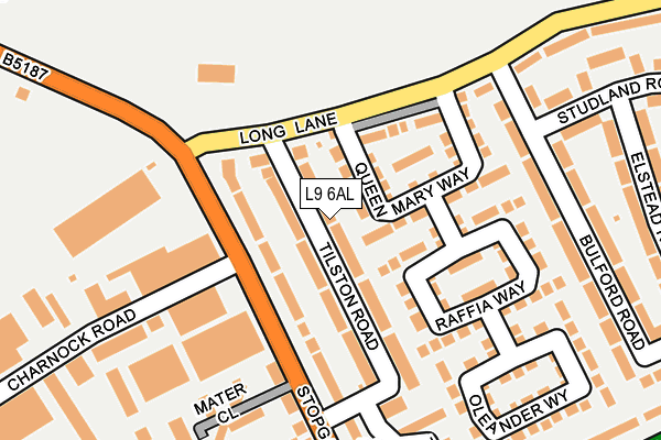 L9 6AL map - OS OpenMap – Local (Ordnance Survey)