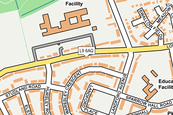 L9 6AQ map - OS OpenMap – Local (Ordnance Survey)