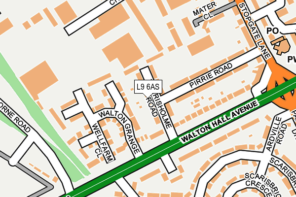 L9 6AS map - OS OpenMap – Local (Ordnance Survey)