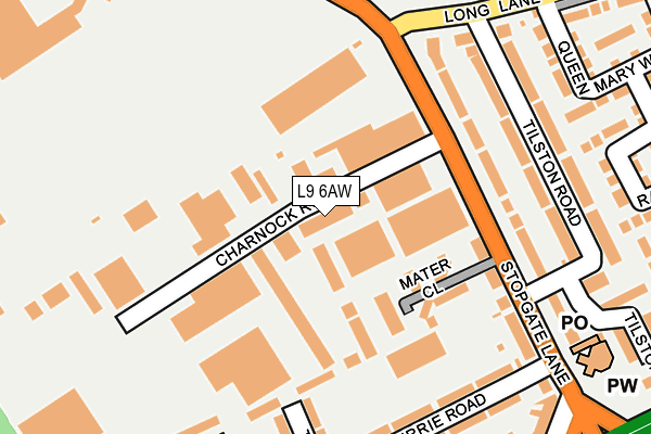 L9 6AW map - OS OpenMap – Local (Ordnance Survey)