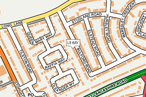 L9 6AY map - OS OpenMap – Local (Ordnance Survey)