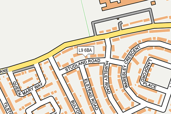 L9 6BA map - OS OpenMap – Local (Ordnance Survey)