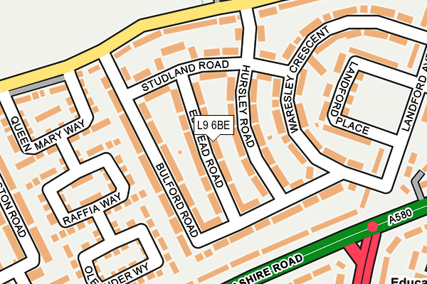 L9 6BE map - OS OpenMap – Local (Ordnance Survey)