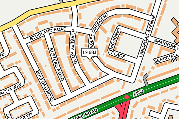 L9 6BJ map - OS OpenMap – Local (Ordnance Survey)