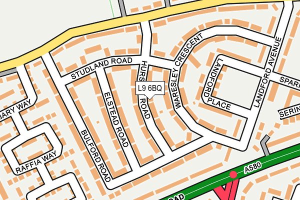 L9 6BQ map - OS OpenMap – Local (Ordnance Survey)